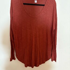 Old Navy Women's Burnt Orange Long Sleeve Top